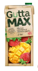 Gutta Max mango un zemeņu sulas dzēriens 2 l 